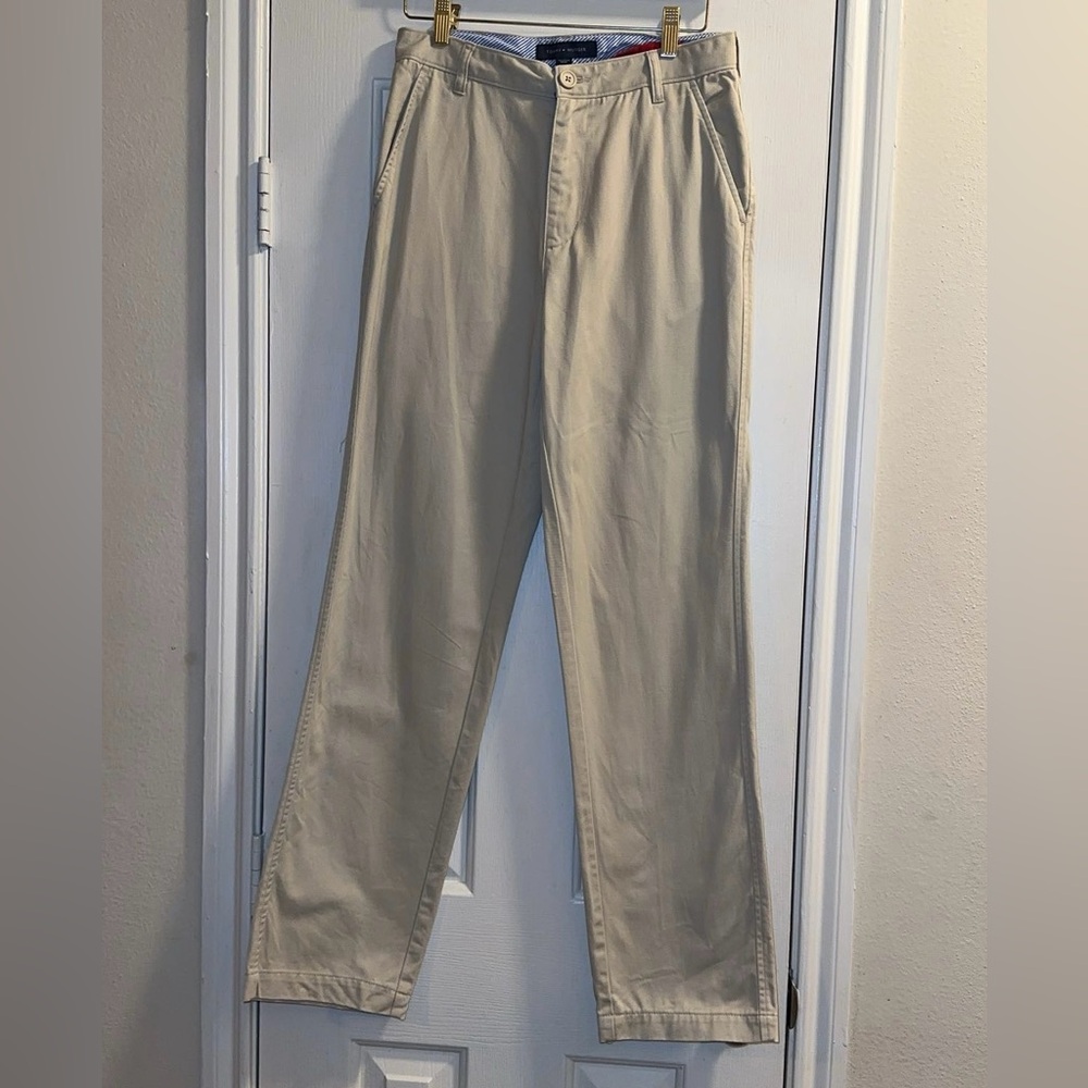Men's Tommy Hilfiger Classic Straight Leg Pants in Light Khaki